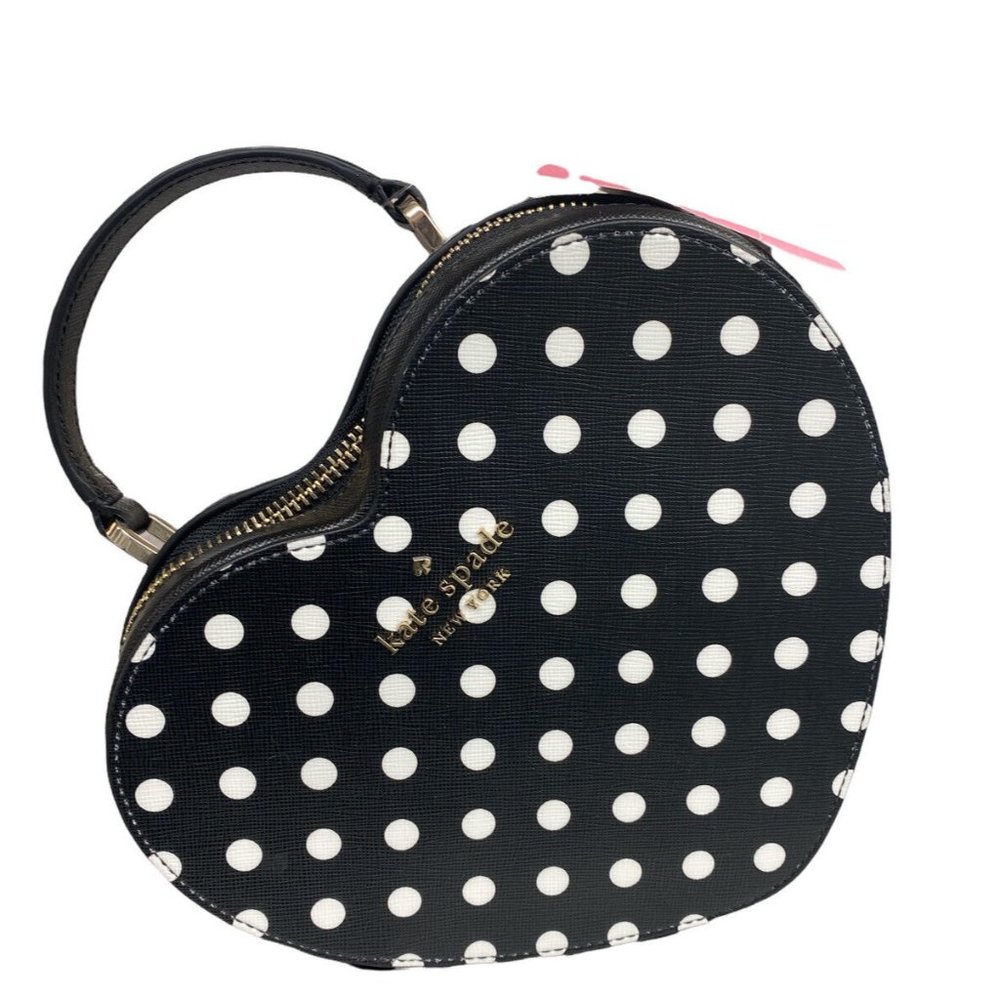 Kate Spade purse Love Shack Heart handbag crossbody in polka dots NWT - Picture 3 of 8